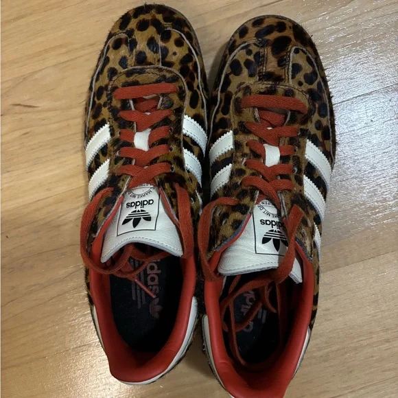 Adidas Originals OG Samba Cheetah Print Sneakers with Red Highlights women’s 8.5 - Picture 5 of 7